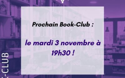 Book Club le mardi 3 novembre à 19h30